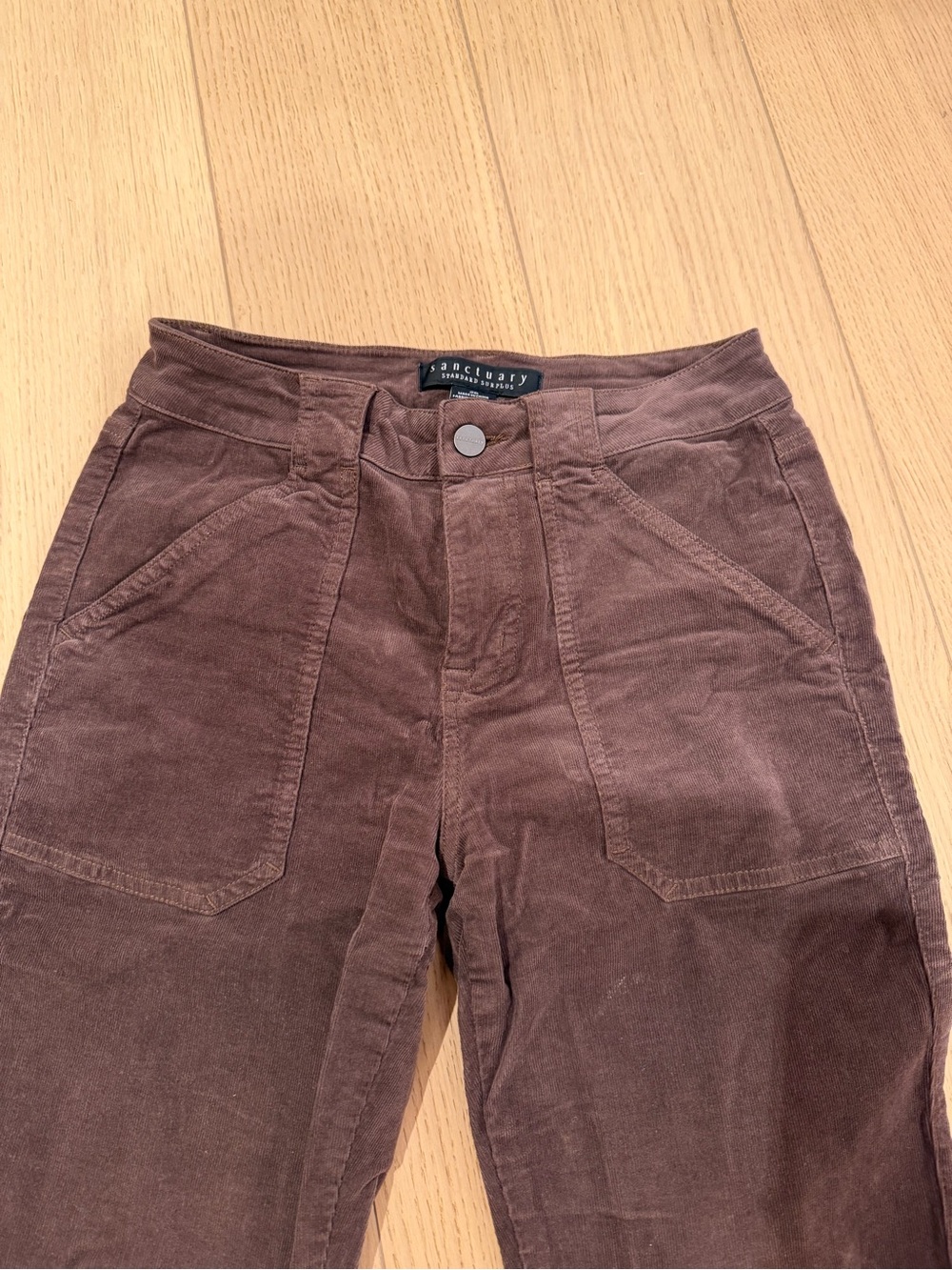 Revolve Santurary Corduroy Bootcut / straight Jeans in Brown - Picture 7 of 8